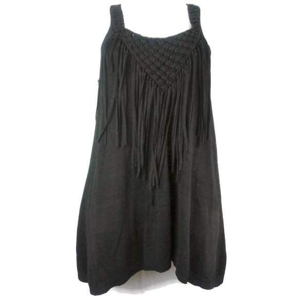 DEX Boho Fringe Detail Hi Low Bottom Tunic - Picture 1 of 6